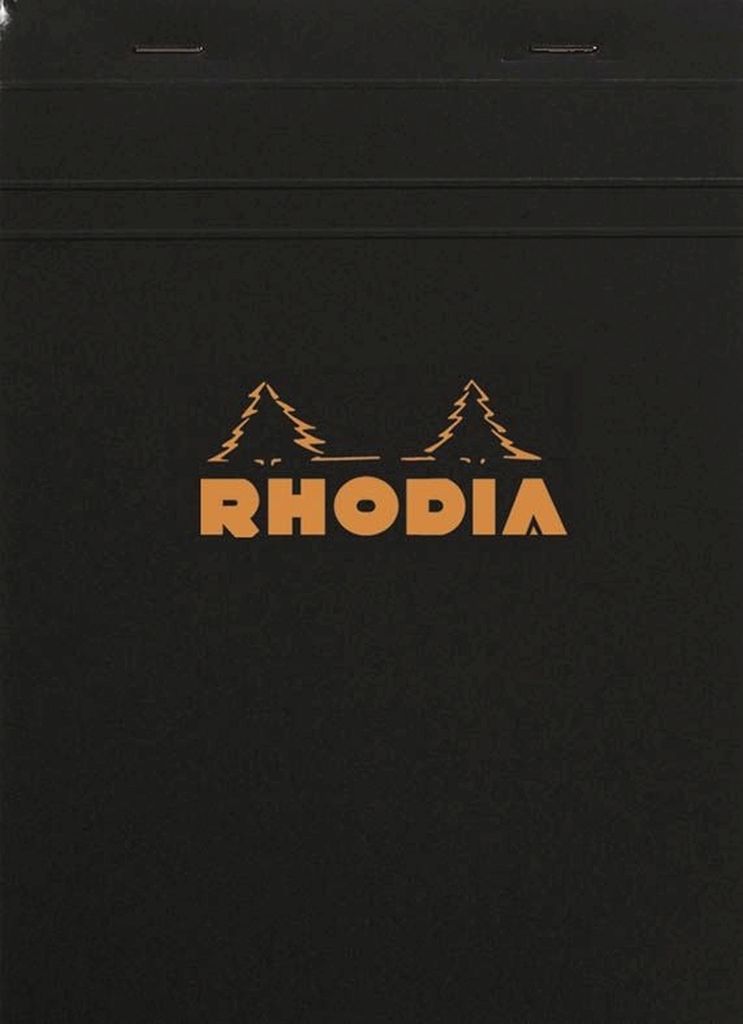 Rhodia 10x Gehefteter Notizblock No.16 A5 80 Bl kariert 80g Schwarz 162009C