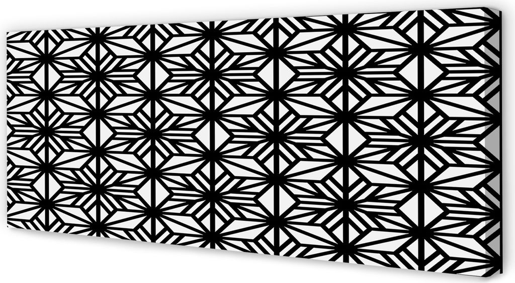 Leinwandbild 125x50 Wandkunst Floral geometrisches Muster