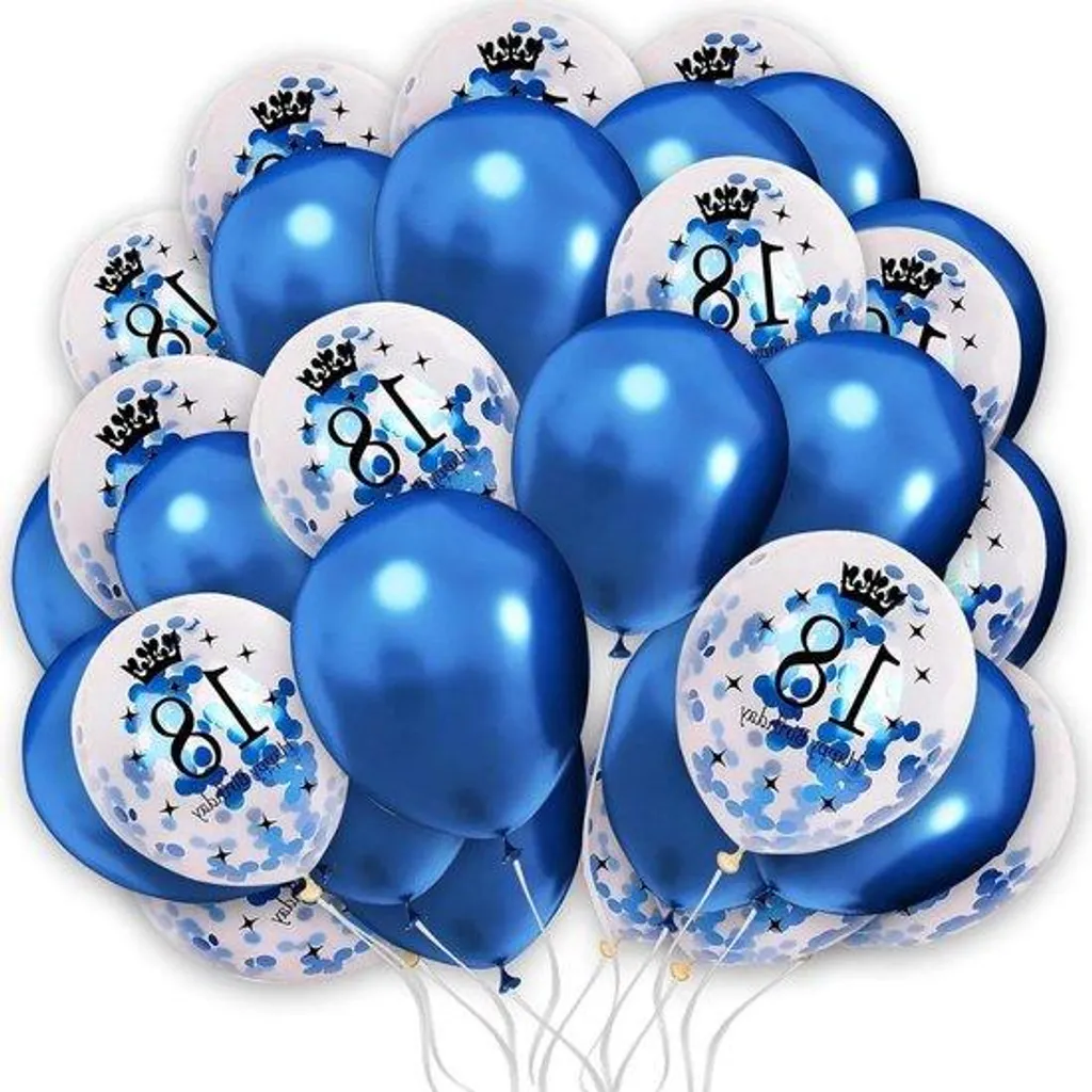 Ballons Anniversaire Bleu Perle 30 cm - Décoration de Salle Lot de 10