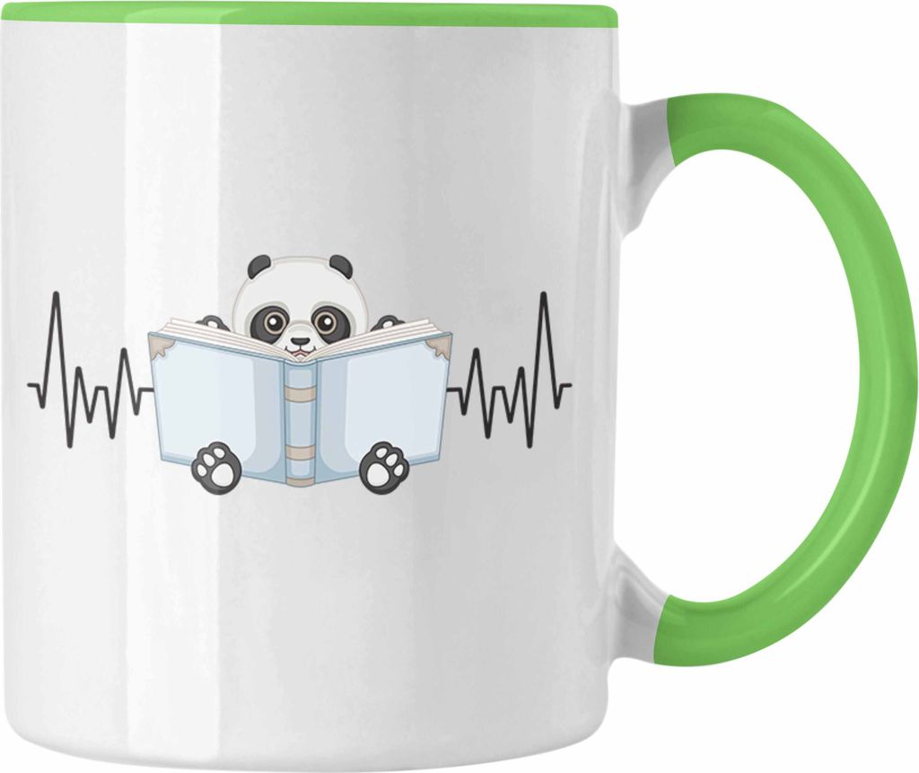 Trendation - Lesen Bücher Herzschlag Tasse Geschenk für Produktbild 