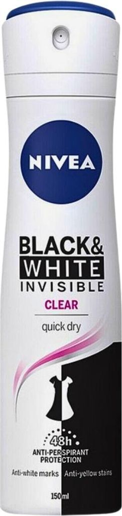Nivea - Deodorant Spray - Invisible Black & White - 48 Stunden Schutz - 150 ml - 1 Stück