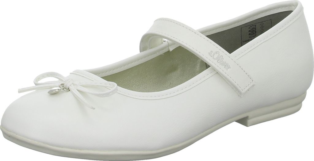 s.Oliver Mädchen-Ballerina mit Klettverschluss Weiß, Produktbild 