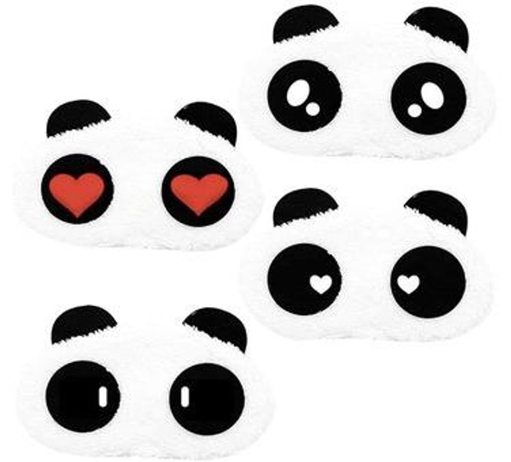 Famanu Schlafmaske Panda Plüschweich - 8 Stück Produktbild 
