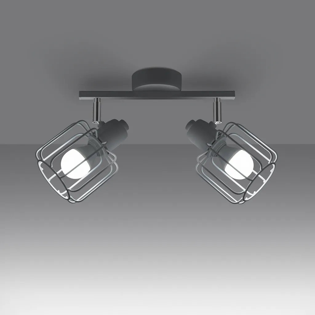 Plafonnier SAPPOX 2 E14 Blanc LUMILO - Double Éclairage Finition Métal CE