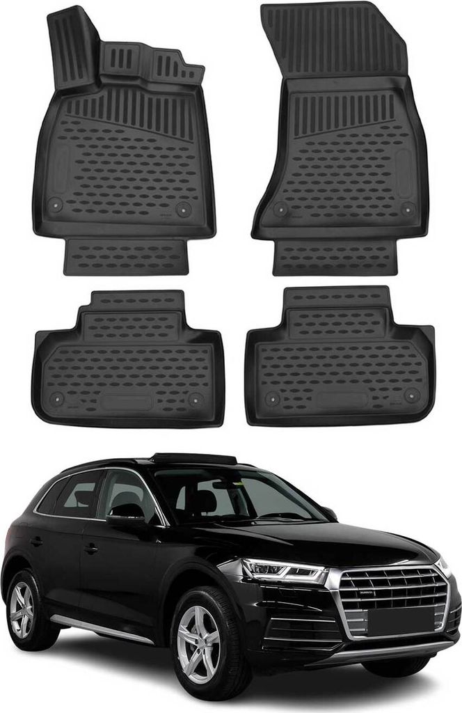 2017-2024 Audi Q5 FY tappetini TPE nero 4 pz Immagine del prodotto 