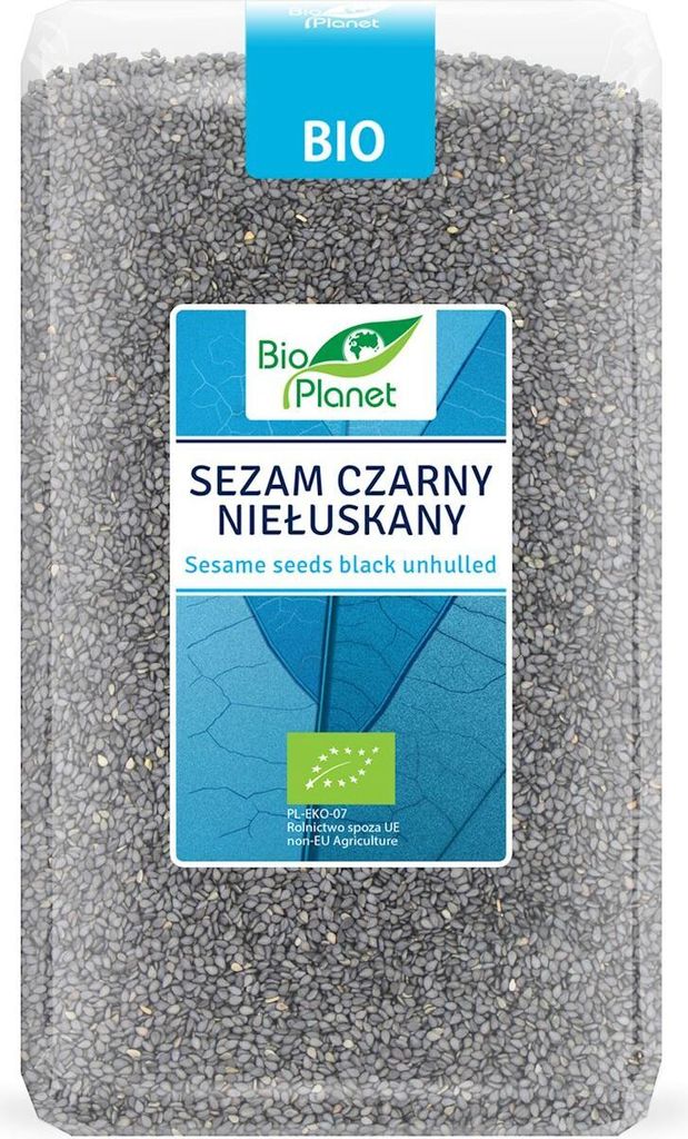 UNGESCHÄLTERTE SCHWARZE SESAMKÖRNER 1 kg – PLANET