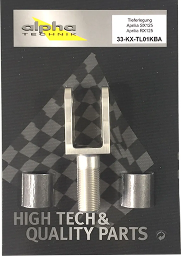 Kit pour abaisser la selle Malaguti XSM 125 de 25mm - alpha Technik