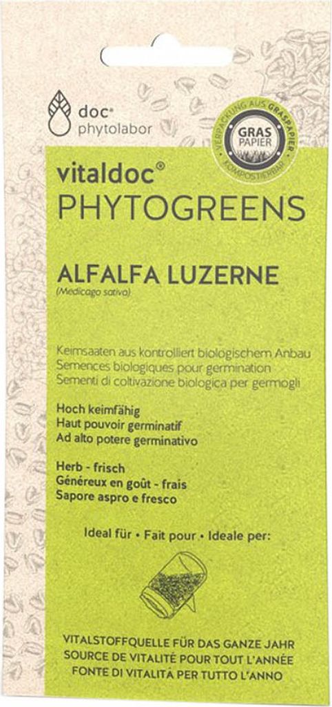 vitaldoc® PHYTOGREENS Keimsaat - Alfalfa 65g Produktbild 