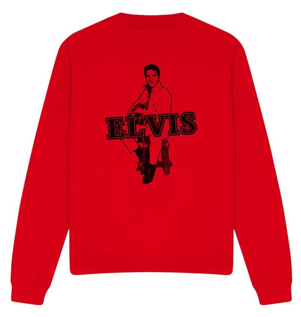 Elvis Presley - "Jamming" Sweatshirt für Herren/Damen Uni TV32921 (L) (Rot)