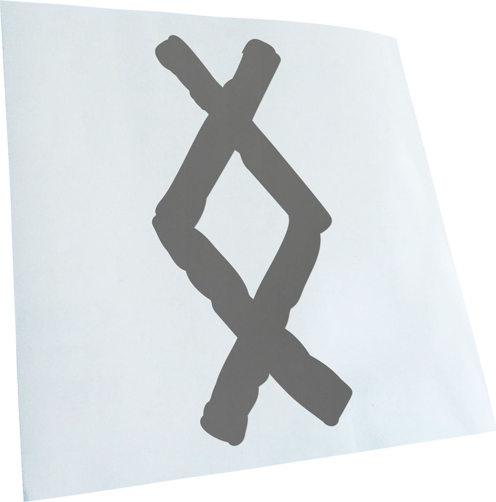 Kiwistar - Autoaufkleber - Futhark INGWAZ Rune - Neon Matt - Aufkleber für Auto Kfz Fahrrad, LKW, Truck Mofa