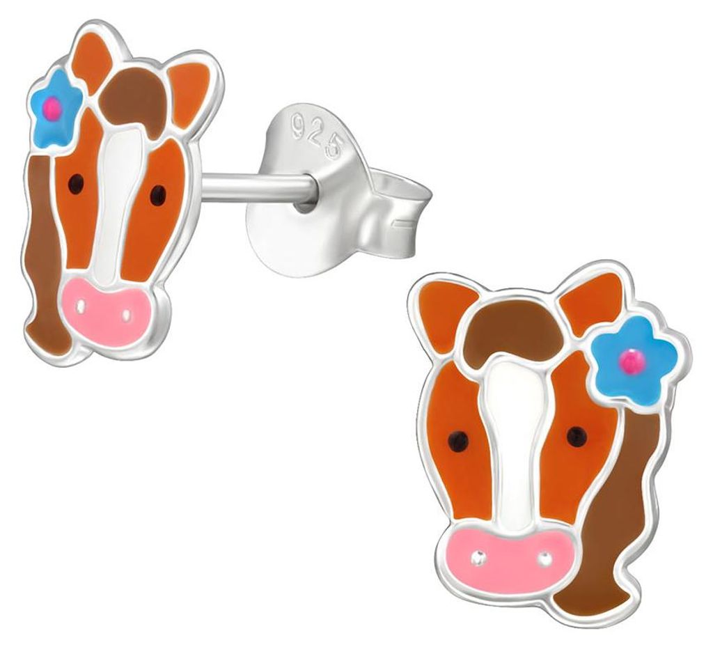 Ohrstecker Pferd: Kinder Ohrringe Silber 925 Produktbild 