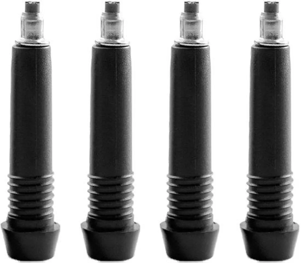 Embouts en caoutchouc pour bâtons de randonnée noirs - Lot de 4 pièces