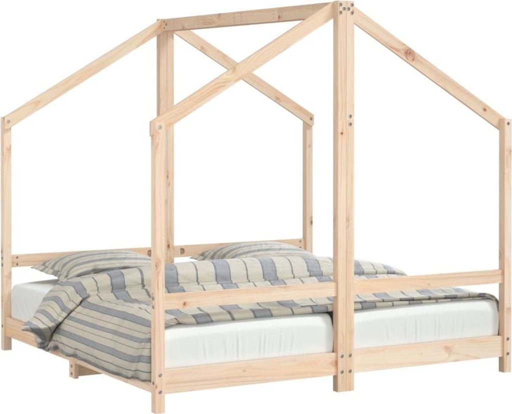 vidaXL Kinderbett 2x(80x160) cm Massivholz Kiefer