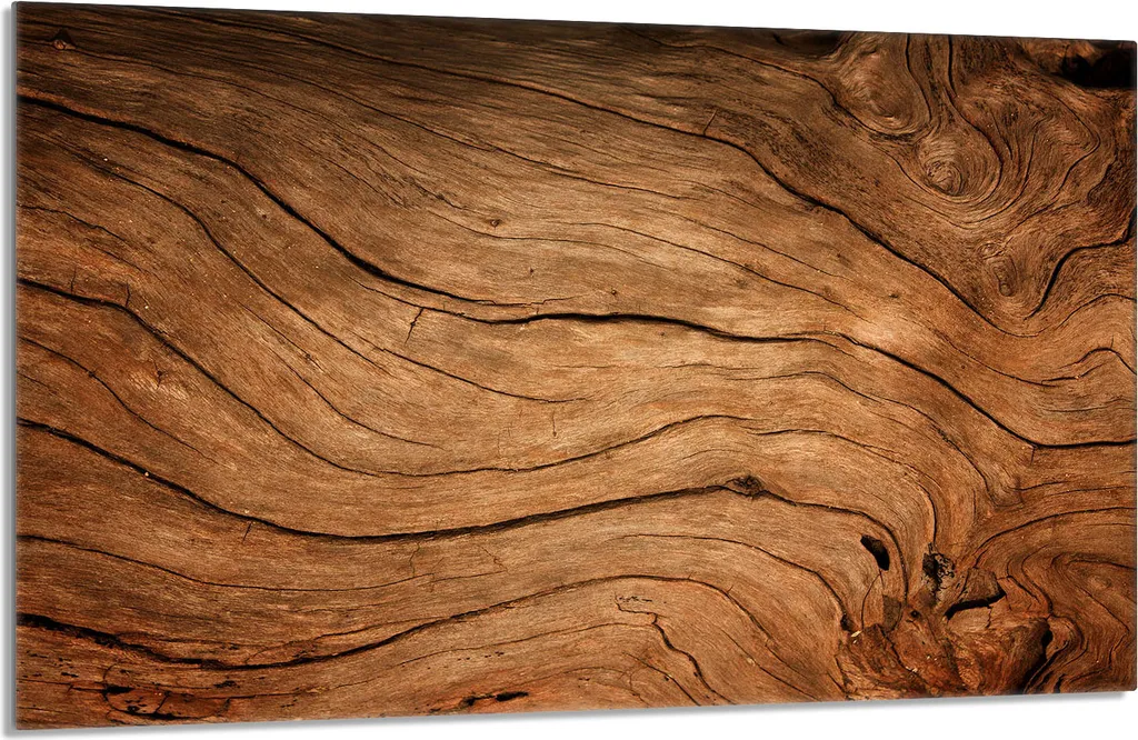 Piastra Copri Fornelli 80x52cm Legno Marrone | Tagliere in Vetro
