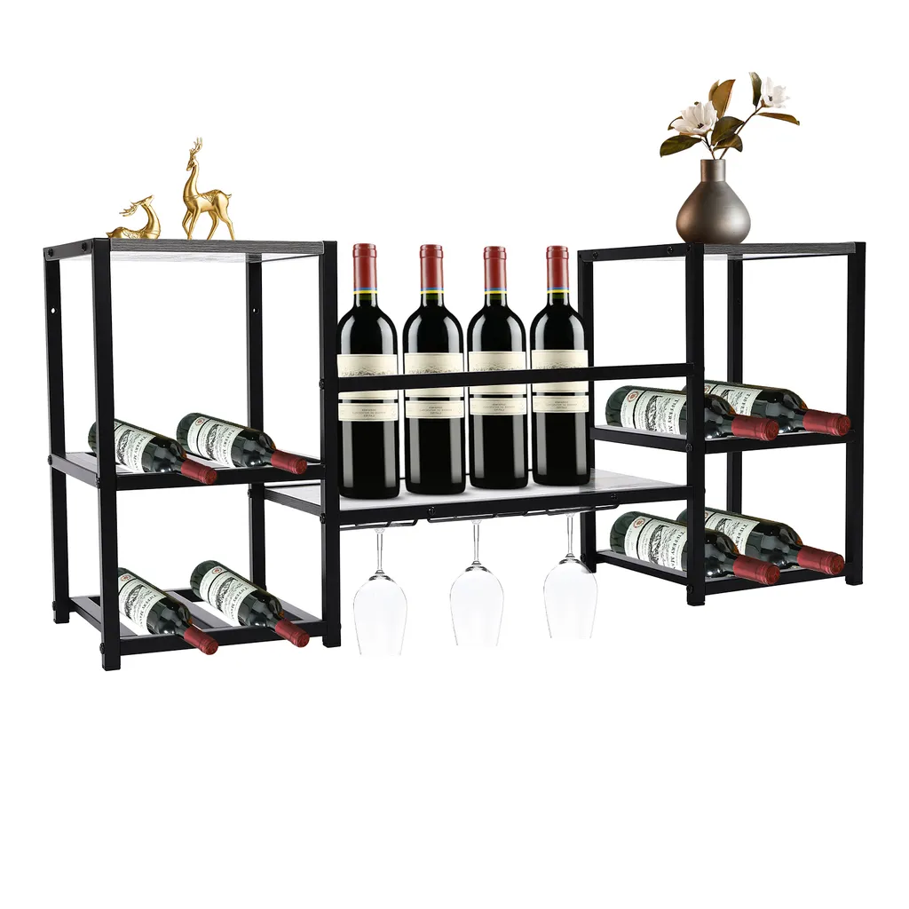 Range bouteille mural gain de place style industriel pour petits espaces - 4