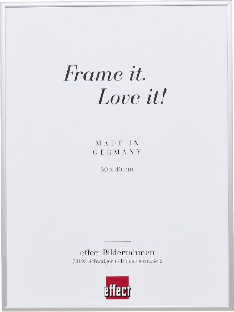 Schicker Aluminium-Bilderrahmen Quadro 35x50 cm silbernes Acrylglas