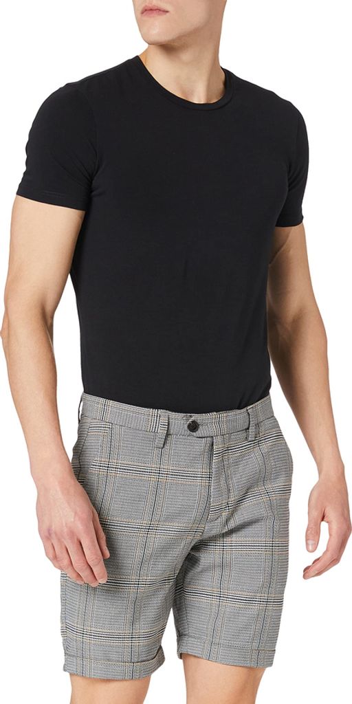 Jack & Jones 12186937, Erwachsener, Schwarz, Grau, S, Elasthan, Polyester, Viskose, Nicht bleichen, Nicht im Wäschetrockner trocknen