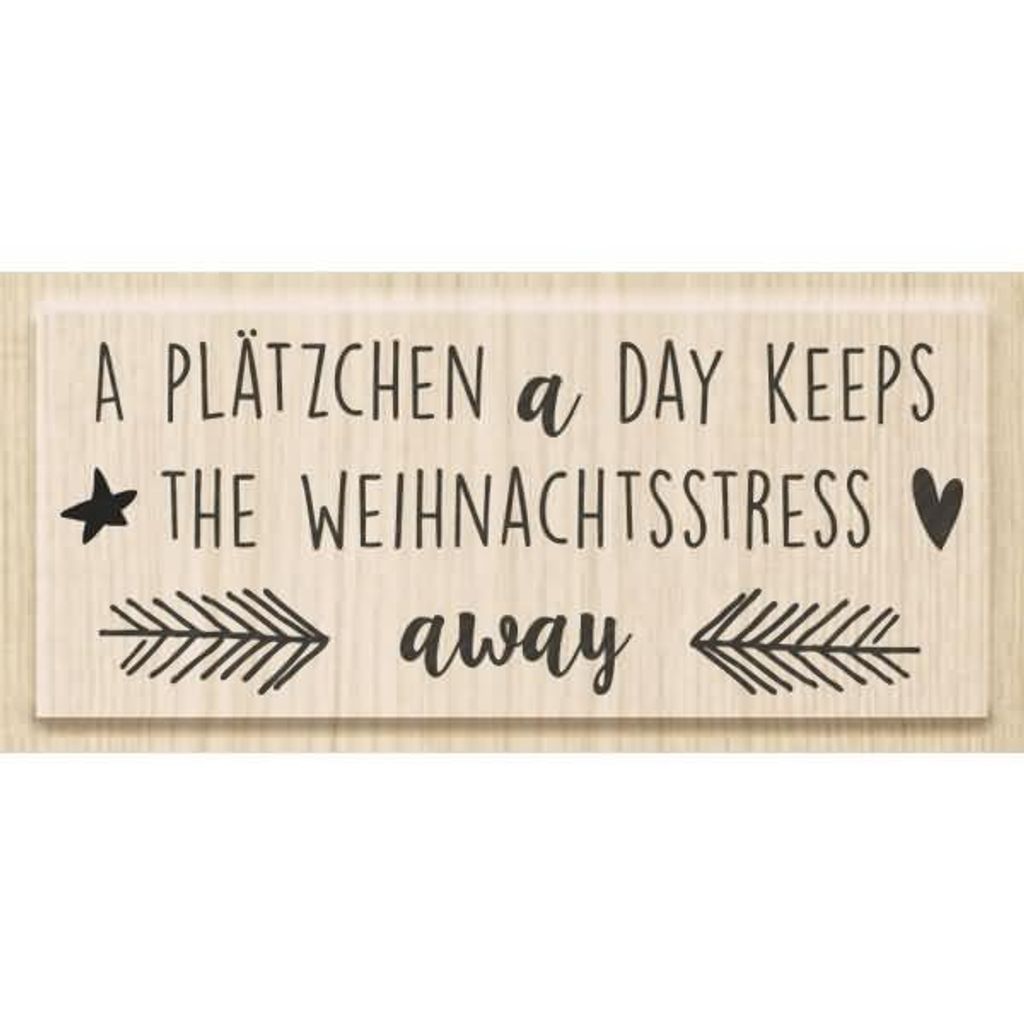 HEYDA Stempel Weihnachten A Plätzchen a Day Holz matt lackiert