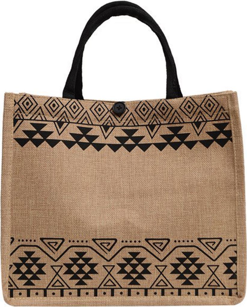 Damen-Umhängetasche mit Griff oben, große Kapazität, Knopftasche, Flachs, Retro, ethnisch, für Damen, Einkaufstasche, Handtasche für den tägl...