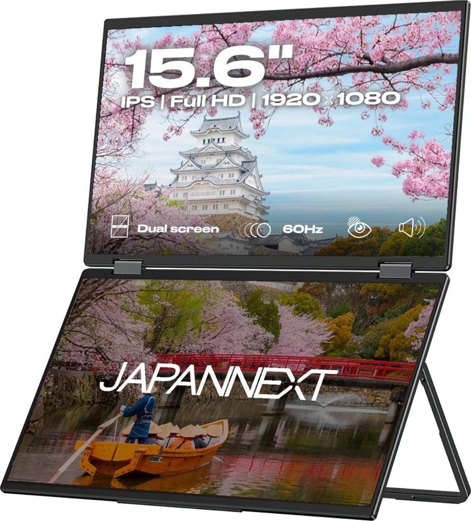 JAPANNEXT 39.6cm JN-DMD-IPS156F Dual-Monitor FHD