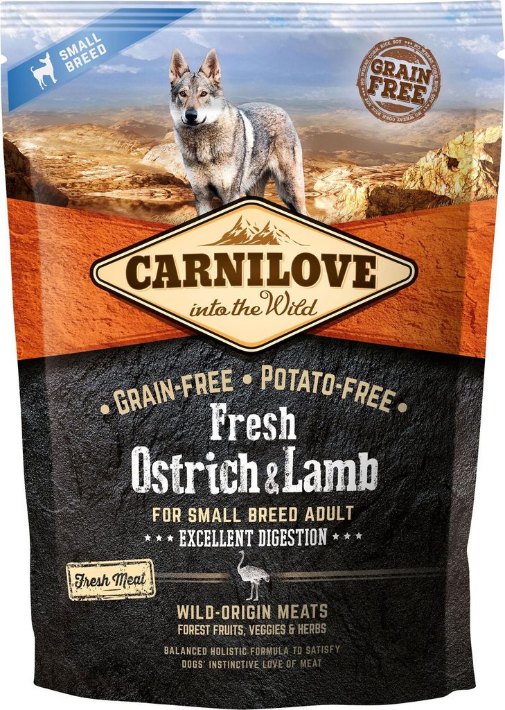 Carnilove Dog Fresh 1,5kg Small Breed Strauß & Lamm