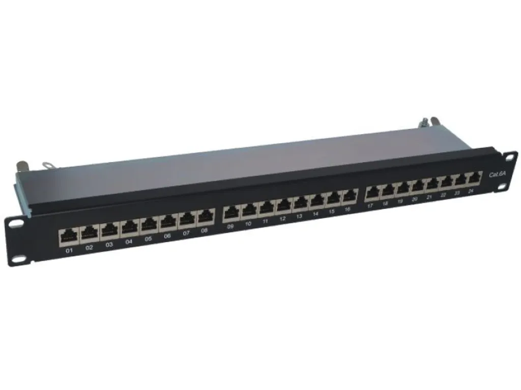 Panneau de brassage RJ45 Cat.6A pour organiser votre armoire réseau 1U