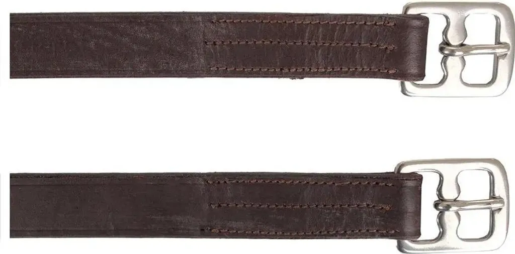 Étrivières Horka 135 cm en Cuir Robuste avec Boucles Inox - Coloris Brun