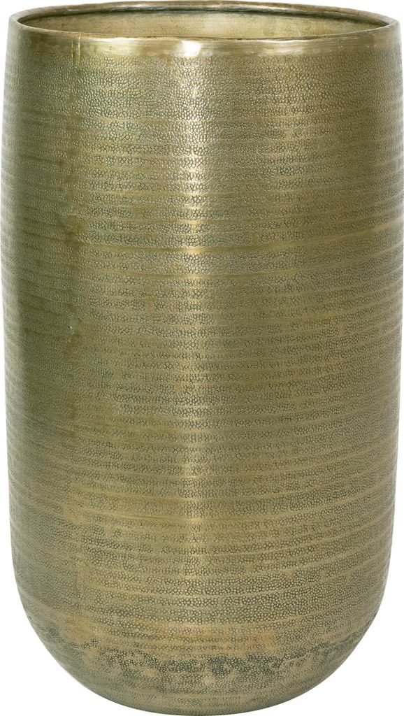 Ter Steege Blumentopf, Aluminium, Grün, Durchmesser 38 cm, Höhe 62 cm