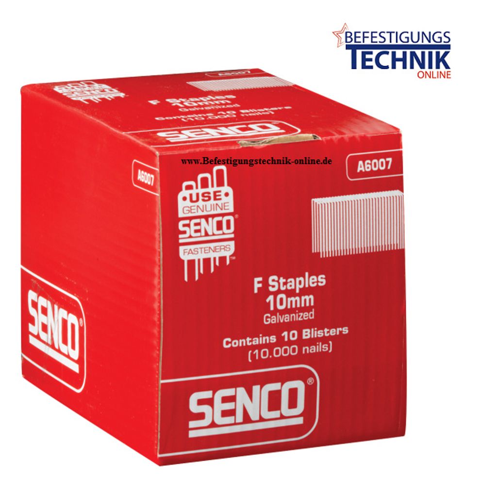 Graffe Senco F F06BAA 10 mm zincate per SFT10XP-F Pinze Immagine del prodotto 