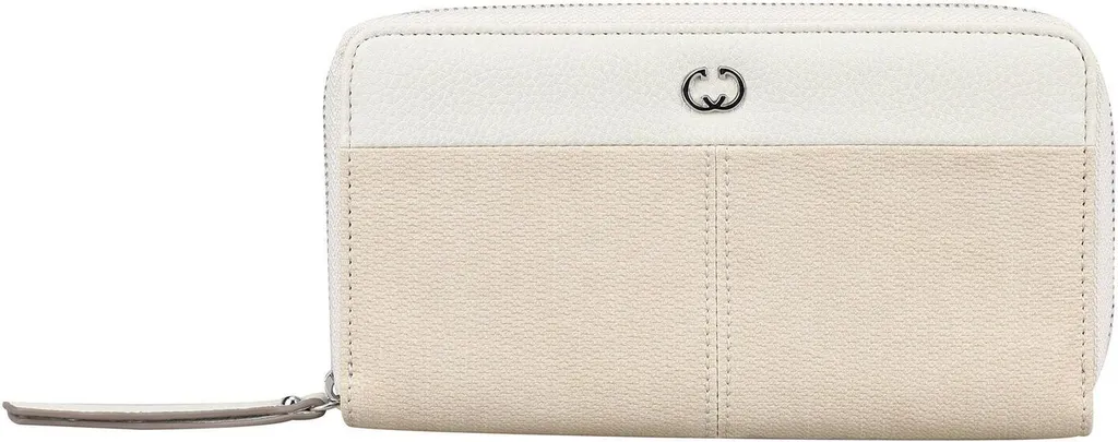 Porte-monnaie zippé Oyster Gray GERRY WEBER Keep In Mind format généreux