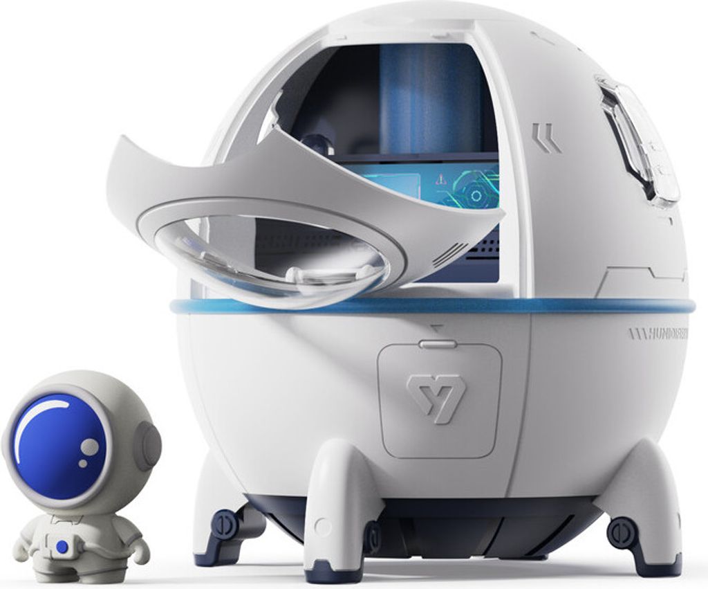 (Weiß) Space Capsule Luftbefeuchter Diffusor Luftbefeuchter Home Office Schreibtisch USB Luftbefeuchter