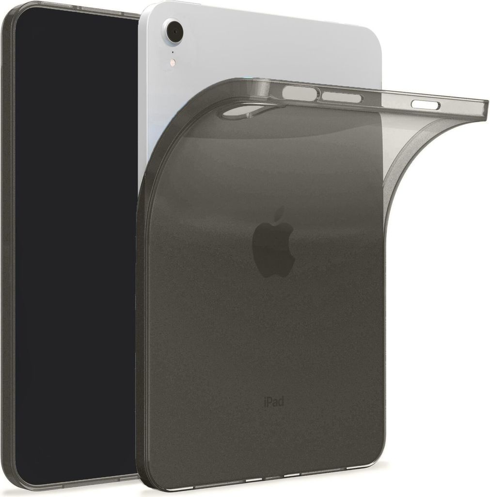 Hülle Kompatibel mit Apple iPad Air (11.0) - Transparent Silikon Cover Case Schutzhülle in Schwarz
