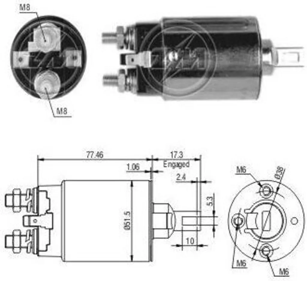 Relais de démarreur ERA ZM691 haute performance pour Hyundai Lantra et S