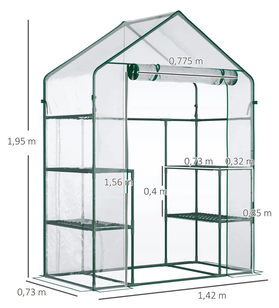 Serre de jardin blanche anti-pluie 6 étagères : la solution gain de place