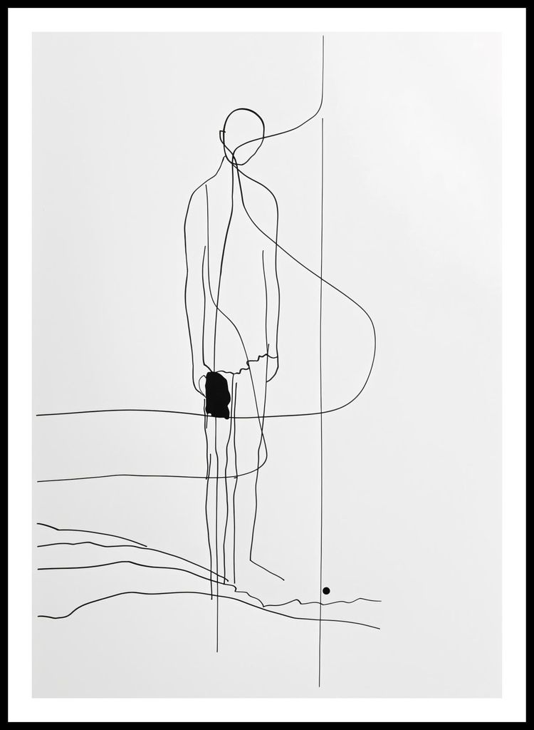 Plakat 59,4x84,1cm Einsame Wanderung