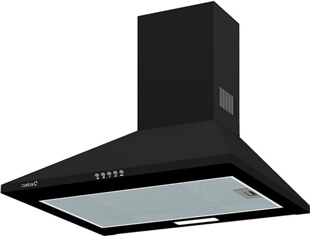 Hotte aspirante CATA OMEGA II 600 BK Noire 645 m³/h pour cuisine design