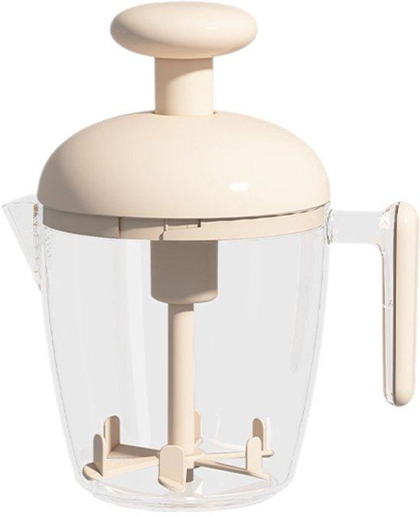 Handmixer, multifunktionell mit Eierbecher, für Klopfen, Aufklopfen und Mischen, einfache Bedienung für Eier, Milchschum, usw. (Weiß)