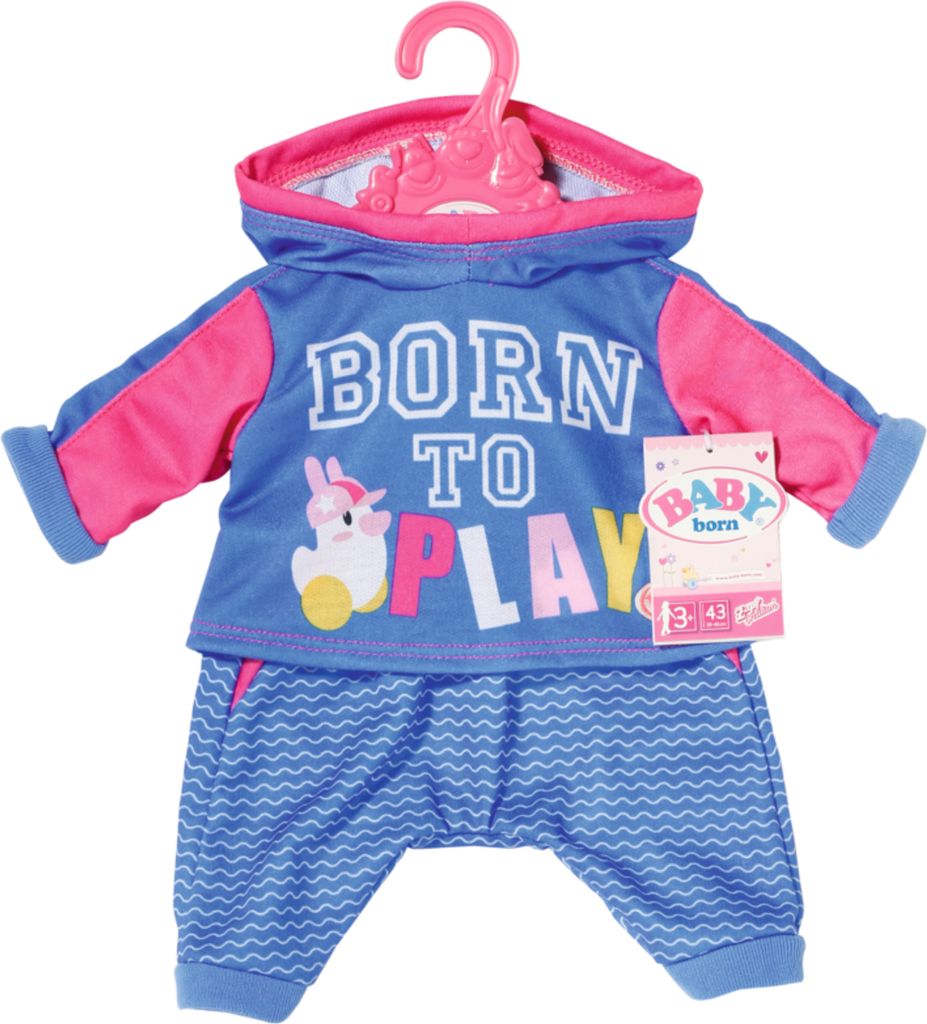 BABY born Jogginganzug, sort., 43 cm Produktbild 