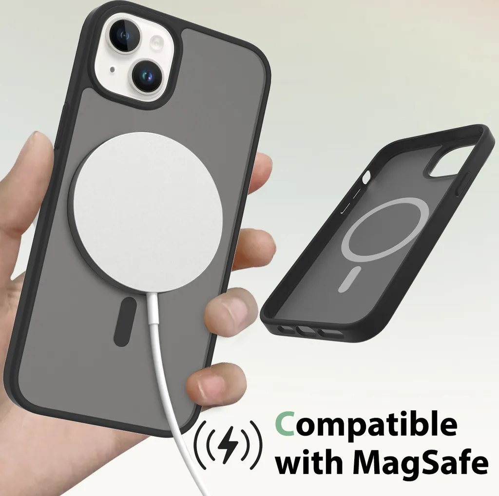 Custodia Magnetica iPhone 14 Plus Shockproof Rosa Opaco MagSafe - 4