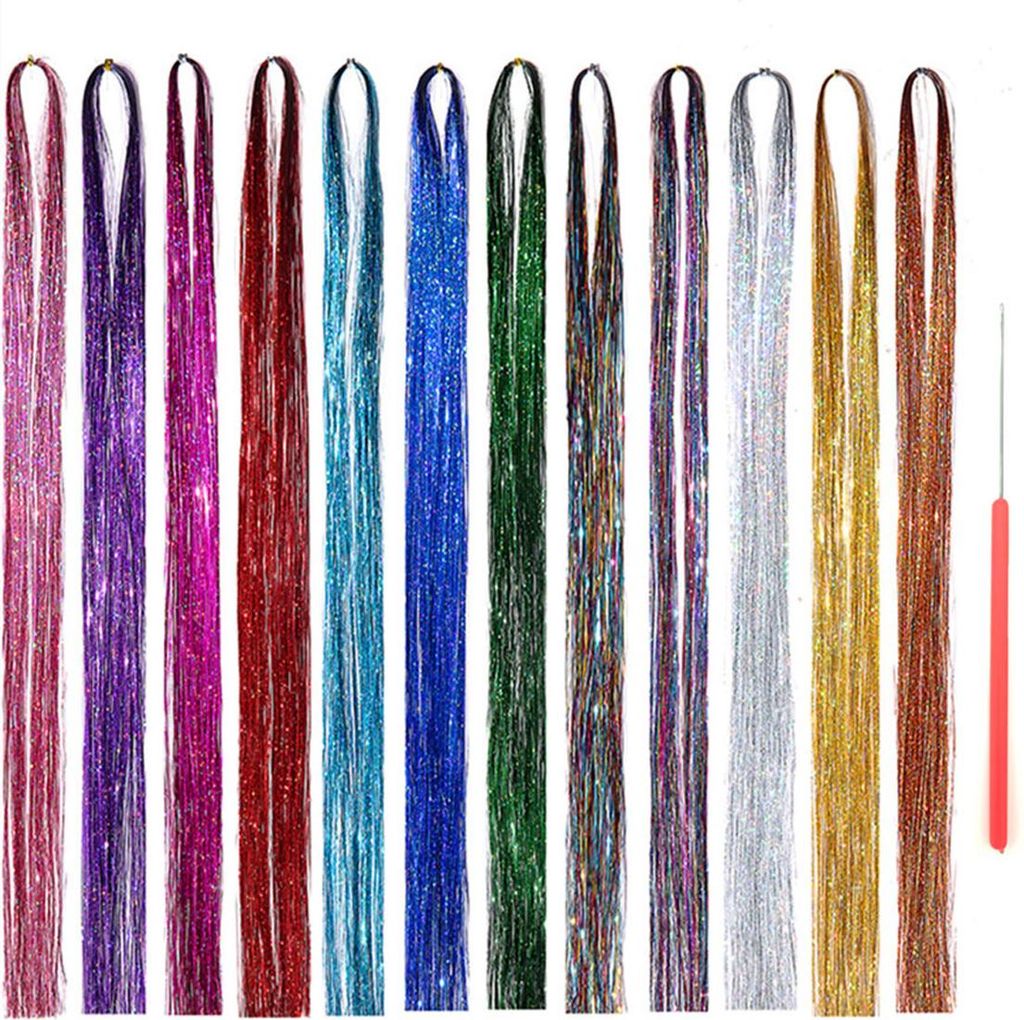 Glitzernde Haarverlängerungen (90 cm), Haaraccessoires, Produktbild 