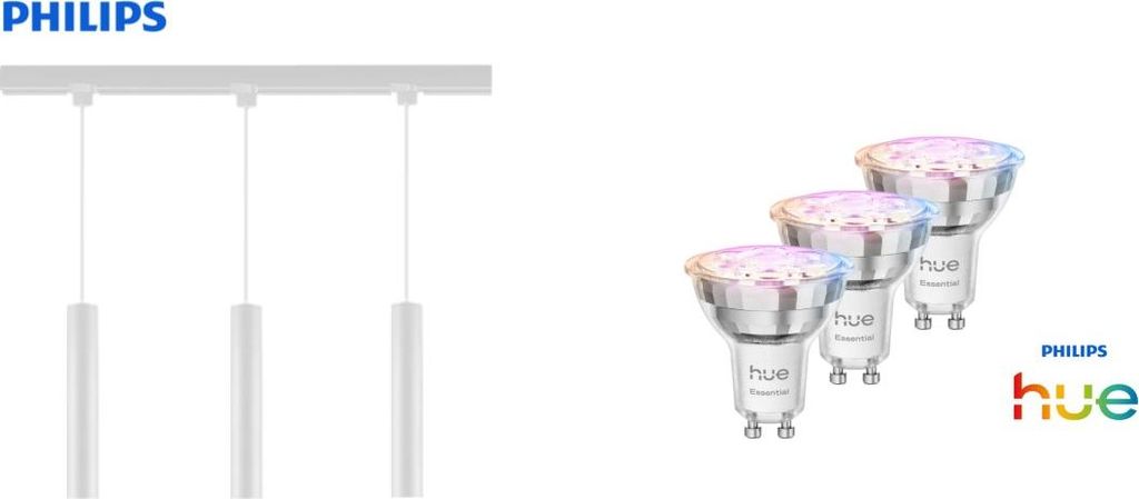 Philips Pendelleuchte 3er Hue Spot Paxie Easy Link weiß 157 cm warmweiß-kaltweiß RGB