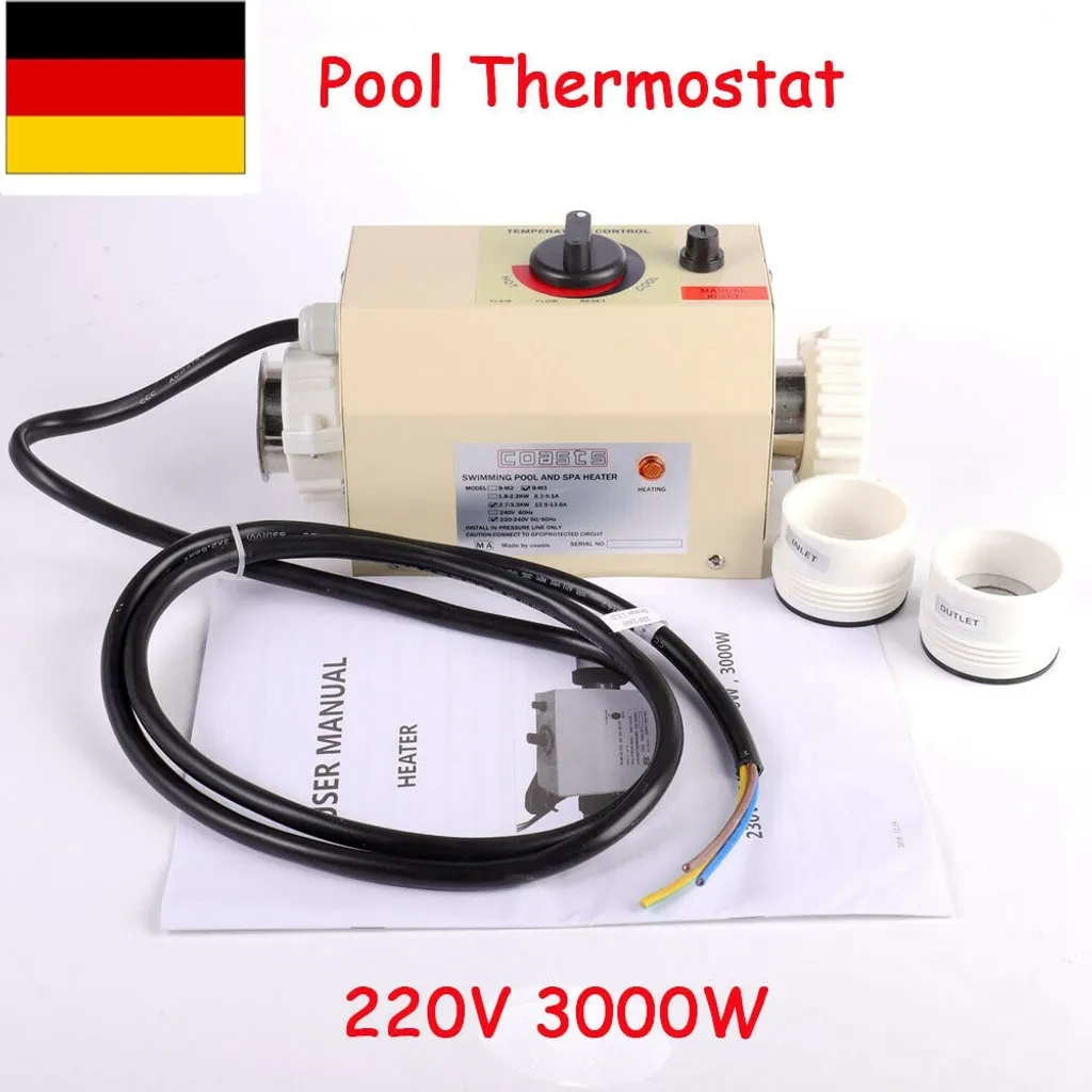 Thermostat de Piscine 3KW avec Régulateur Digital Précis - Système 220V
