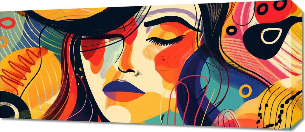 Quadro 70x30 cm Ricchezza della tavolozza dei colori