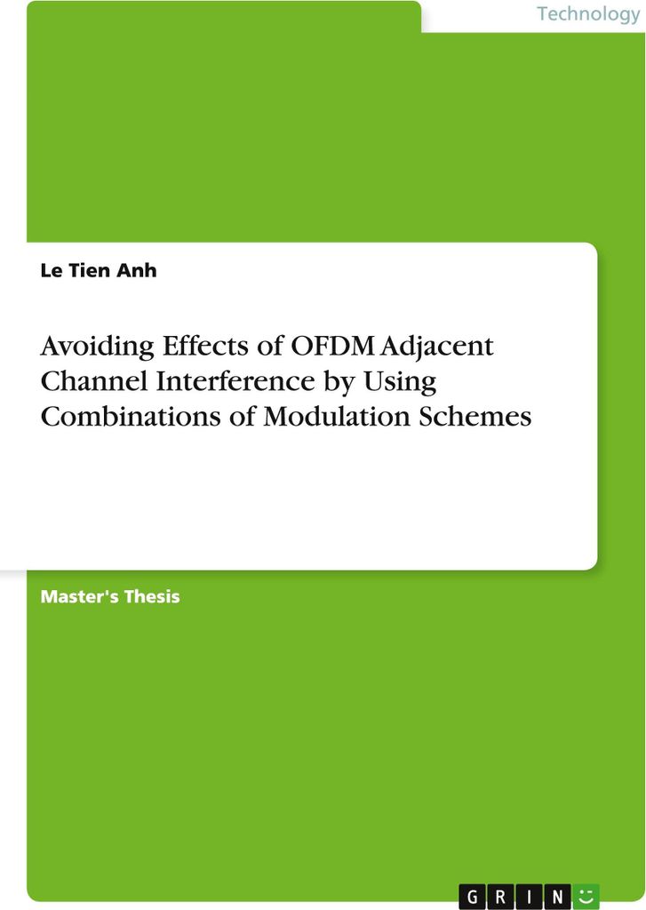 Avoiding Effects of OFDM Adjacent Channel Interference by Using Combinations of Modulation Schemes