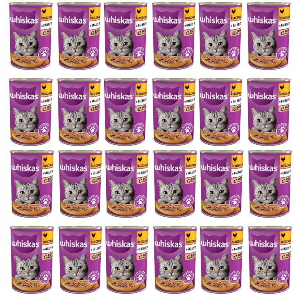 WHISKAS met kip in gelatine - natvoer voor katten - 400g Productafbeelding 