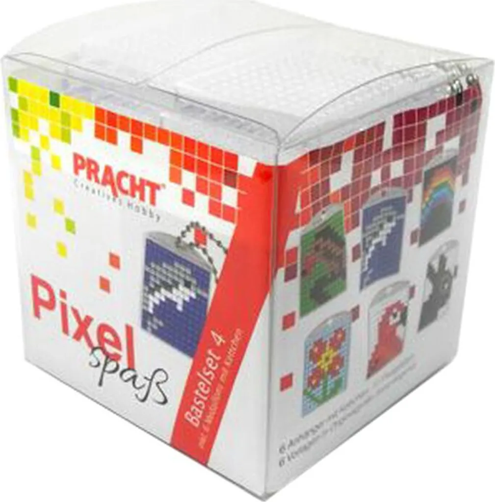 Pixel Bastelset jouet créatif : pack de 6 porte-clés à personnaliser