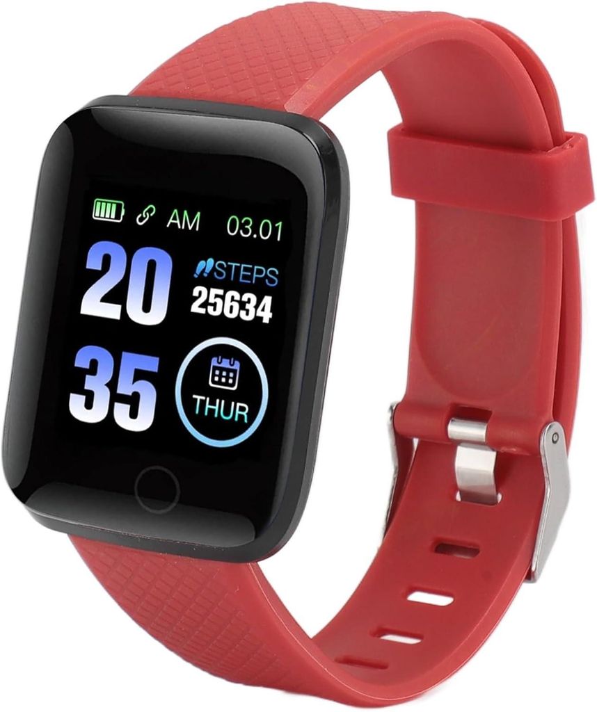 116 Plus Smartwatch 13 Inch Fitness Uhr mit Anruf und Nachrichten Erinnerung IP67 Wasserdicht Schrittzähler Sportuhr