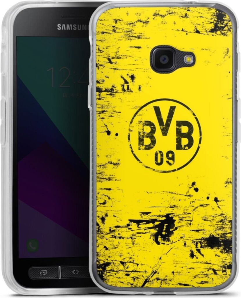 DeinDesign Handyhülle für Samsung Galaxy Xcover 4s Silikon Hülle Case Smartphone Schutzhülle BVB Borussia Dortmund Offizielles Lizenzprodukt