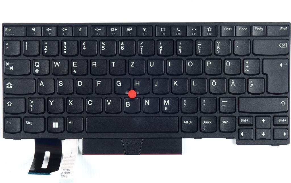 Tradebit - Tastatur für Lenovo | Modelle: ThinkPad T480s T490 L480 L490 L380 L390 | Deutsch DE QWERTZ | Volle Kompatibilität | Hochwertige Materi...