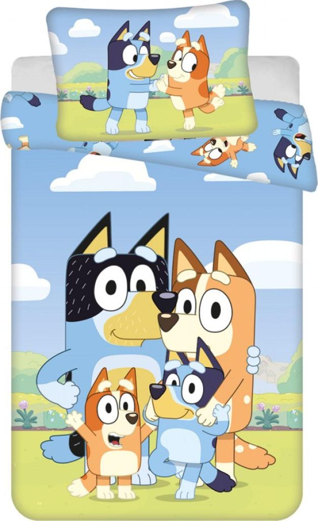 Krippenbettwäsche Bluey 004 baby 100x135, 40x60 cm